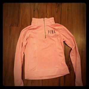 Pink half zip sweater